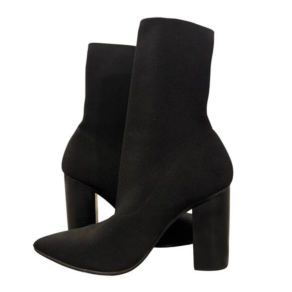 Sol Sana Dannii bootie, Black sock bootie w/block heel, EU size 40,US size 9-9.5 - Picture 1 of 10